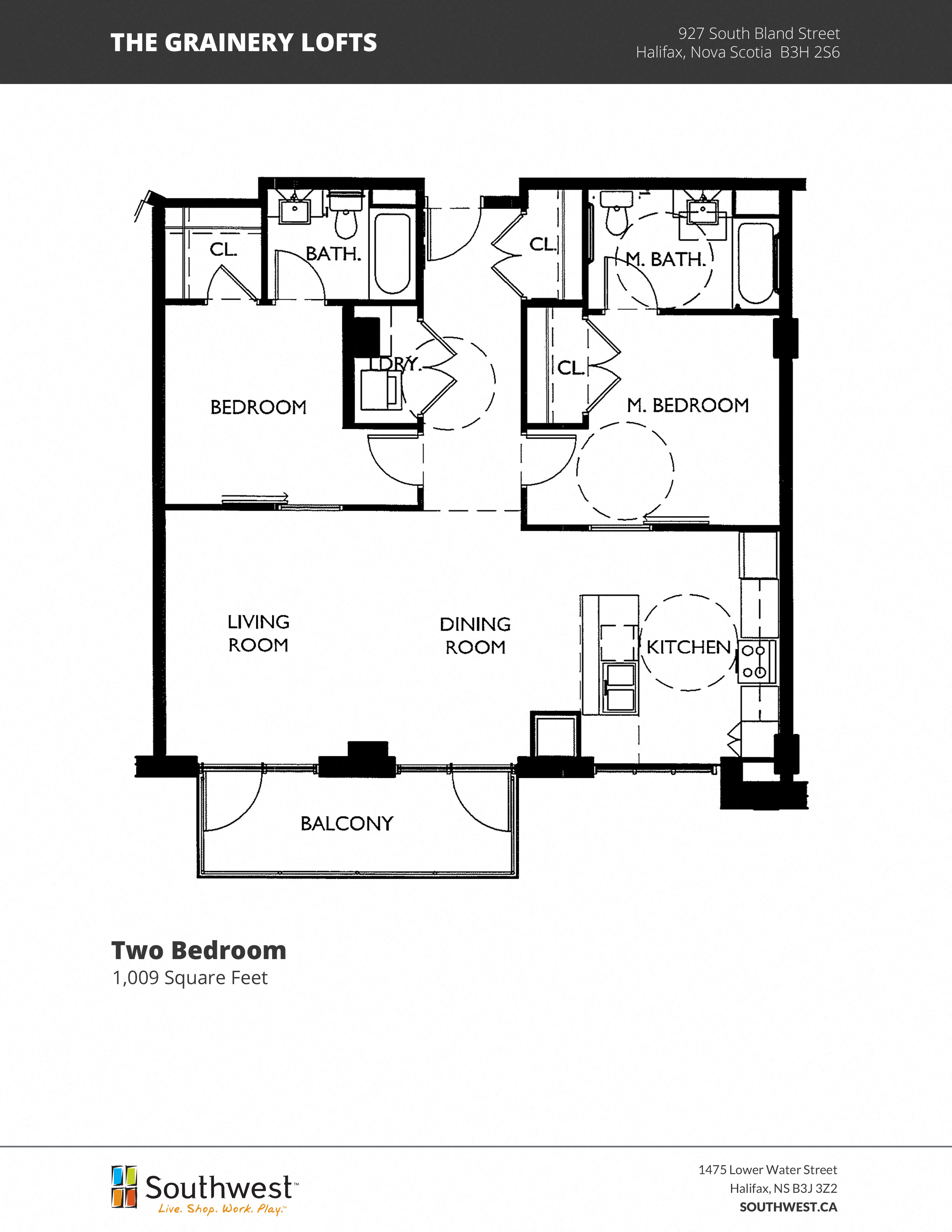 Photo 3 of The Grainery Lofts - Style C3 - 690 sq ft - $2160 rental property